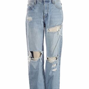 Forever 21 Light Blue Distressed Boyfriend Jeans